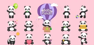 卡通熊猫图片