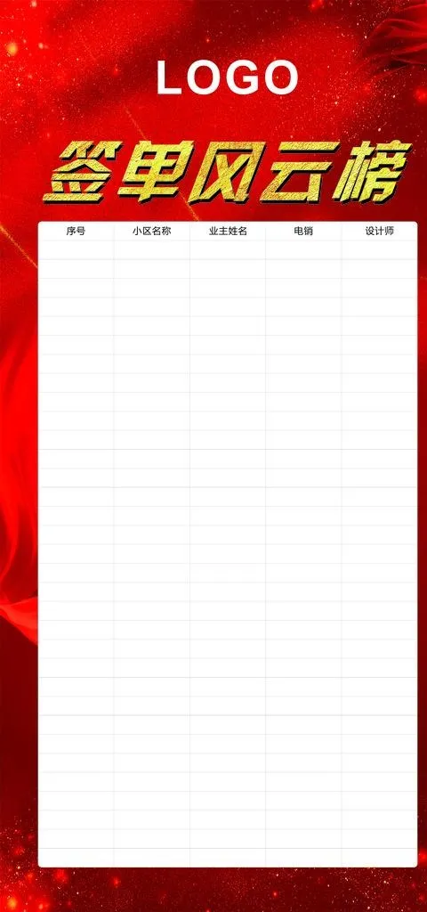 签单风云榜图片cdr矢量模版下载