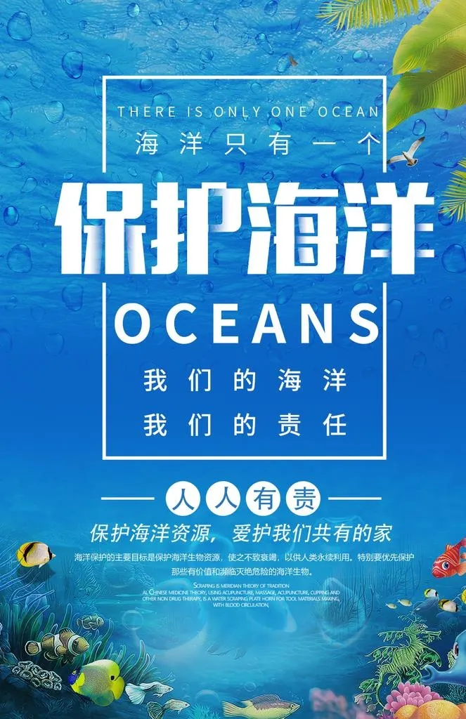 保护海洋图片(1026x1511)psd模版下载