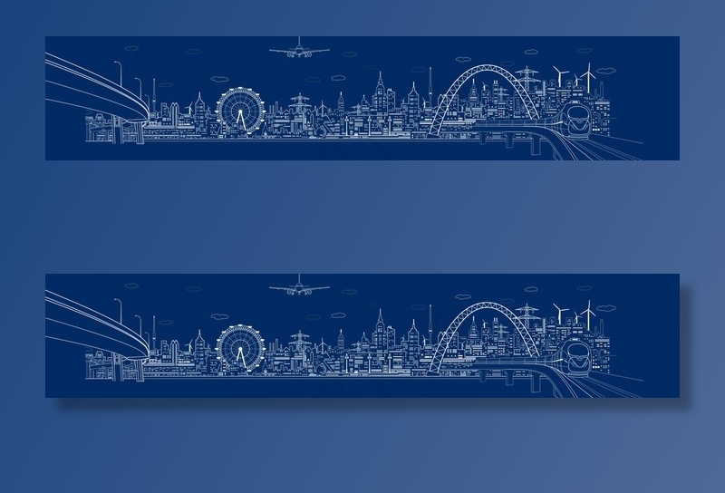 城市建筑剪影图片