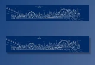 城市建筑剪影图片