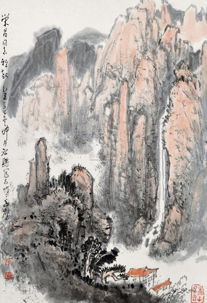 太姥山水墨画图片