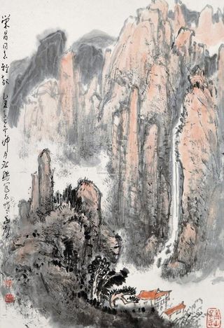 太姥山水墨画图片