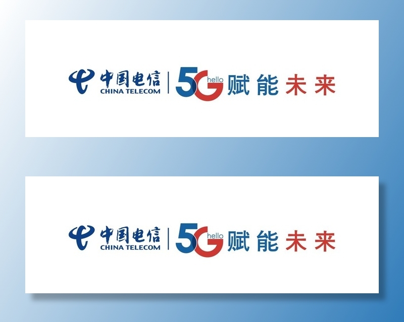 电信背景墙LOGO图片ai矢量模版下载