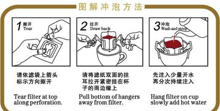 挂耳咖啡图解图片