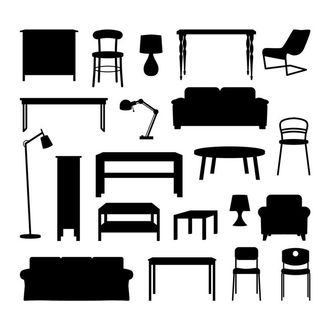 家具剪影图片