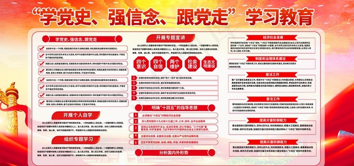 学党史图片psd模版下载