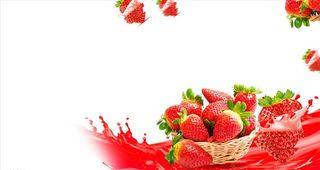 草莓海报背景图片