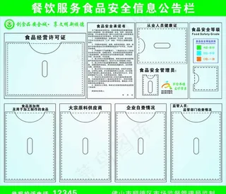 餐饮服务食品安全信息公告栏图片