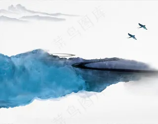 淡色水墨禅意装饰画图片