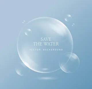 圆形透明水滴矢量EPS素材图片