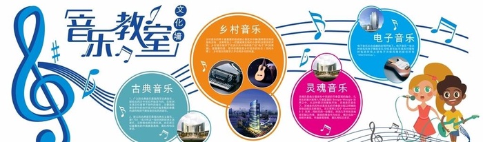 音乐文化墙图片cdr矢量模版下载