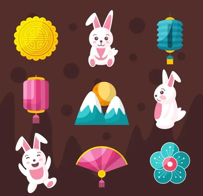 中秋素材图片eps,ai矢量模版下载