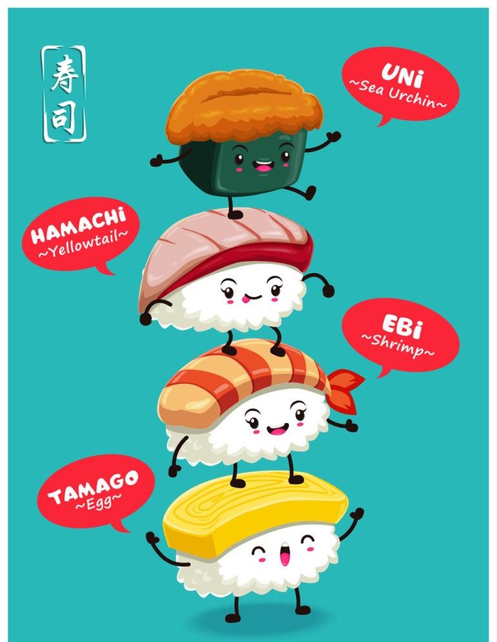 可爱卡通寿司图片