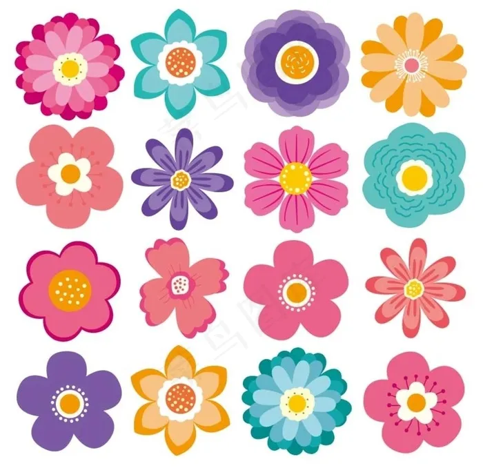 矢量花朵图片