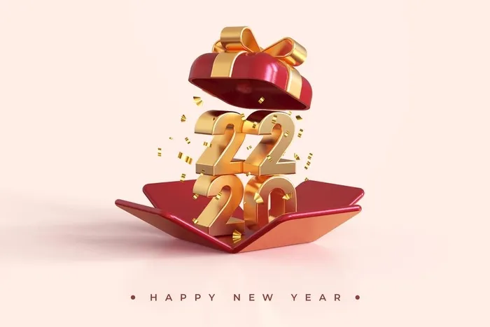 2022年3D新年快乐PS素材图片(2000x1400)psd模版下载
