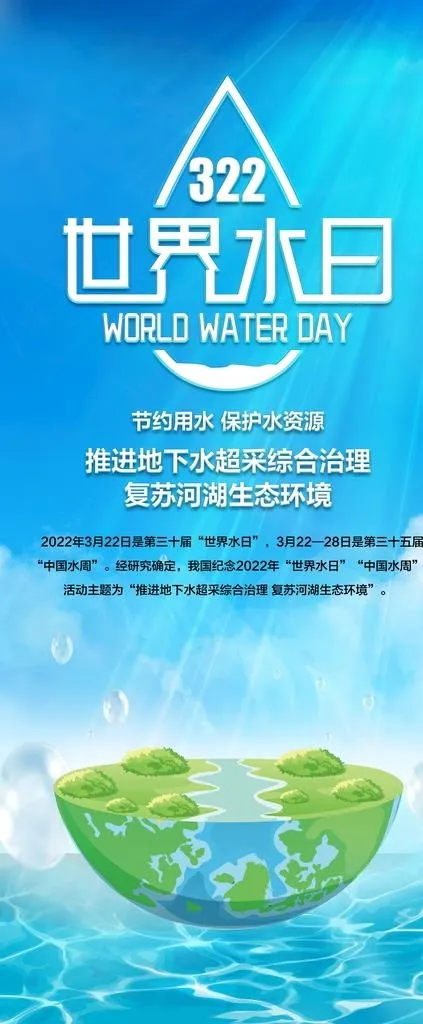 世界水日 保护水资源宣传图片(5354x12047)psd模版下载