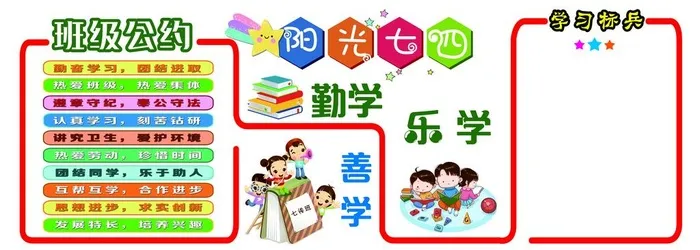 班级文化墙图片(7087x2756)psd模版下载