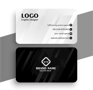 黑色 白色优雅名片 商务图片