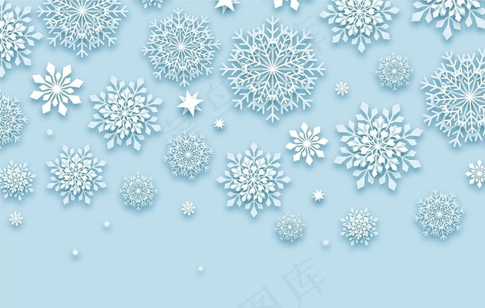 雪花背景图片ai矢量模版下载