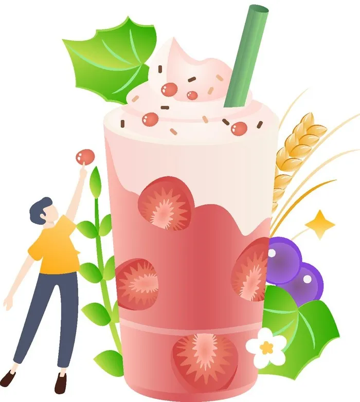 奶茶图片ai矢量模版下载