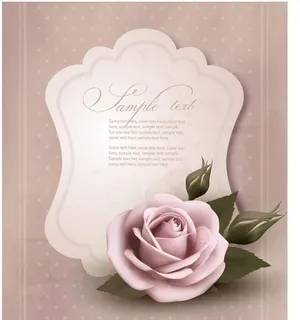 玫瑰花装饰卡片图片
