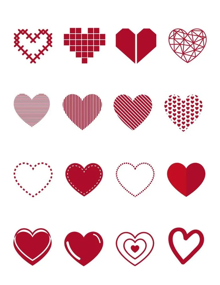 爱心图片ai矢量模版下载