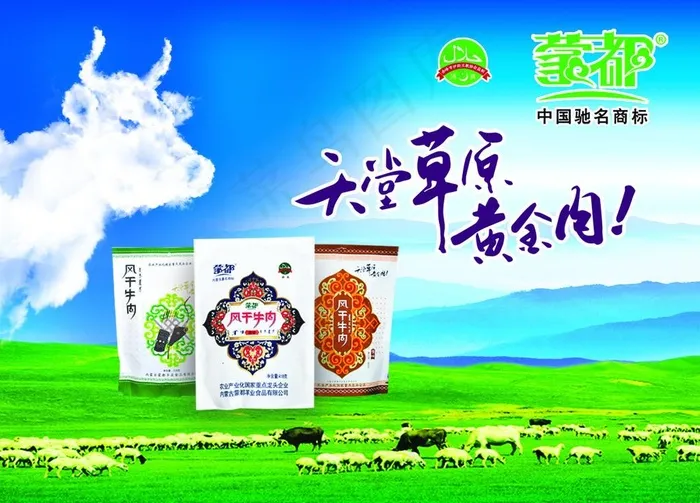 蔡都牛肉干海报图片(3306X2480(DPI:70))psd模版下载