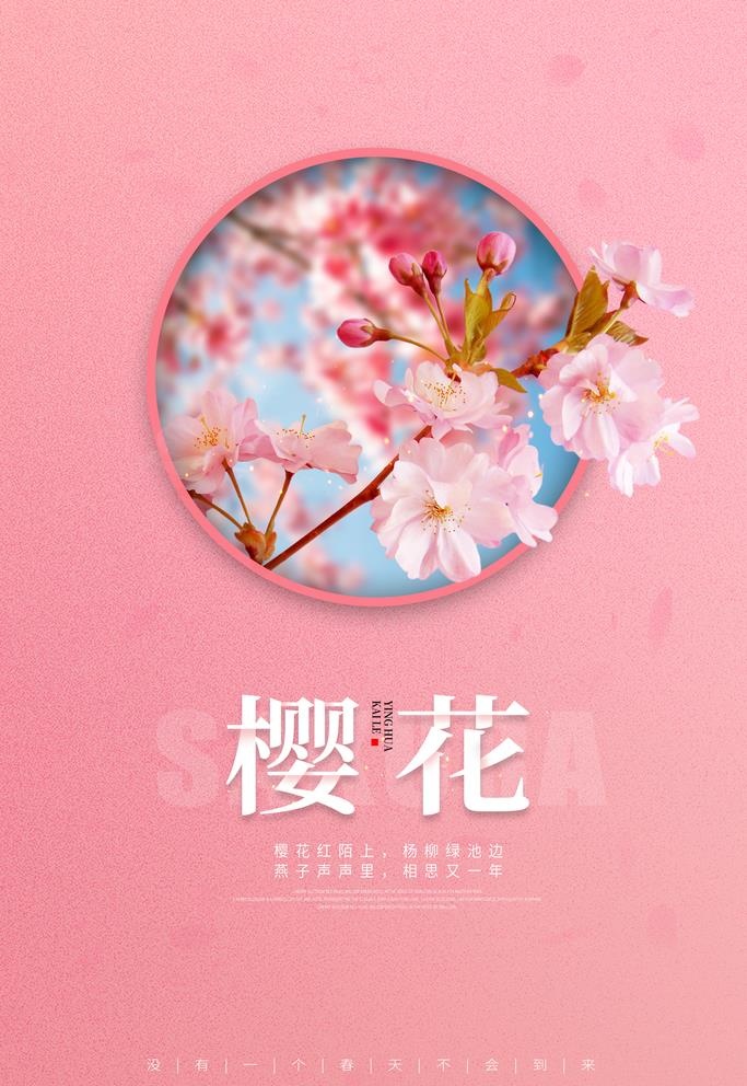 樱花图片(2362x3543)psd模版下载