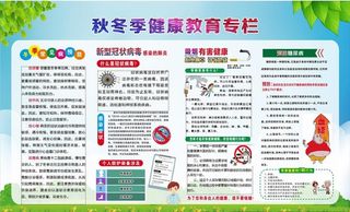 秋冬季健康教育宣传栏图片