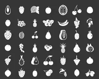 水果图标集的矢量图片
