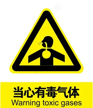 当心有毒气体图片