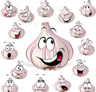 卡通大蒜表情图片