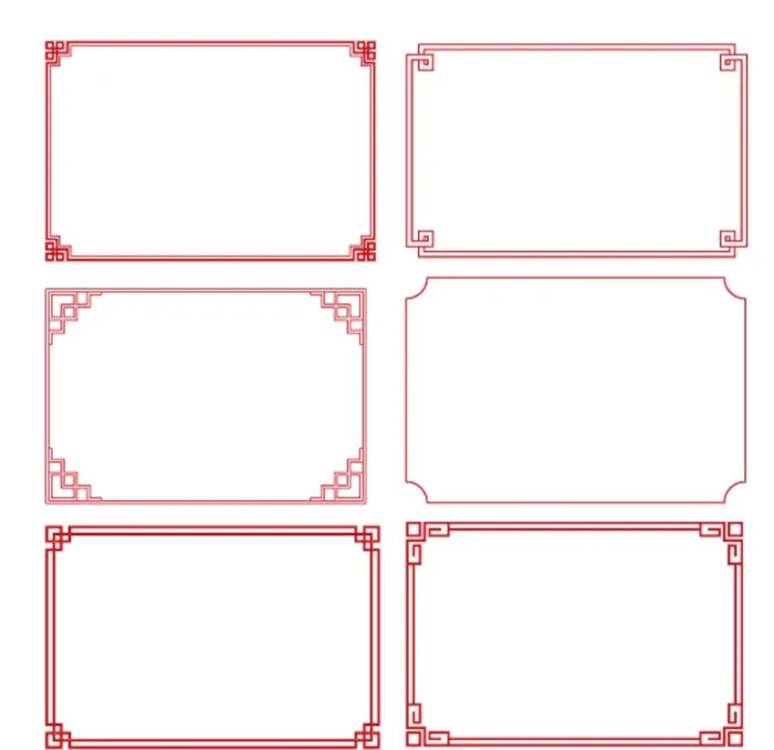 中式边框 图片ai矢量模版下载