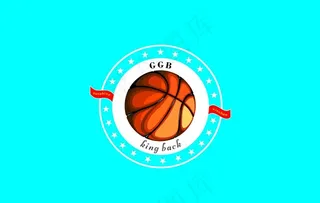 旗子蓝球标志图片