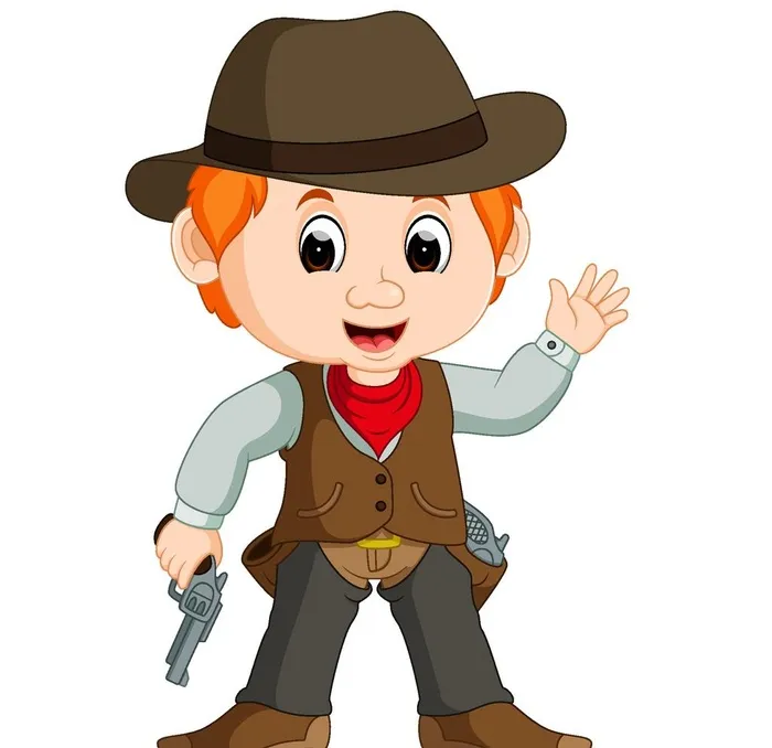 牛仔图片ai矢量模版下载