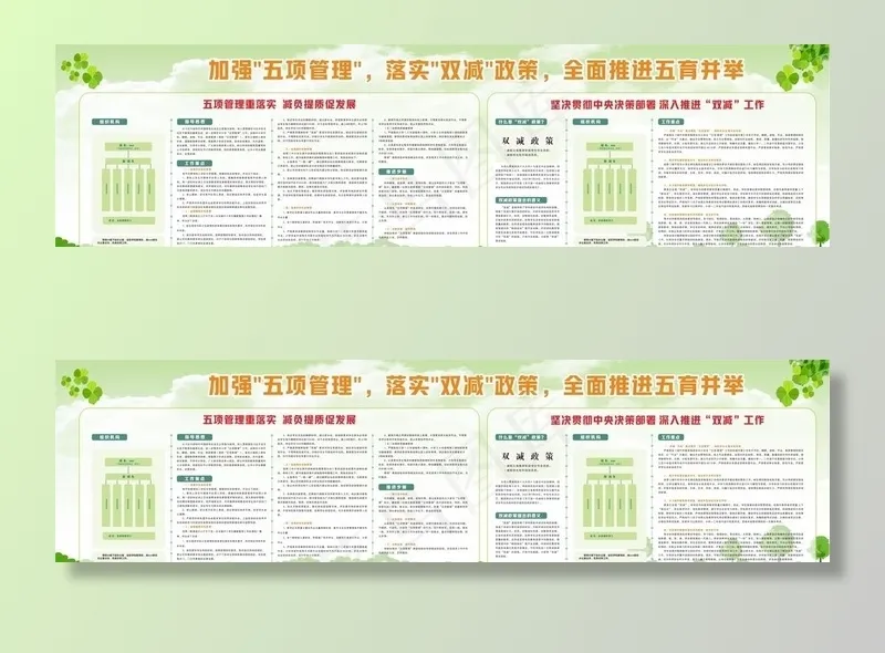 学校五项管理和双减图片cdr矢量模版下载