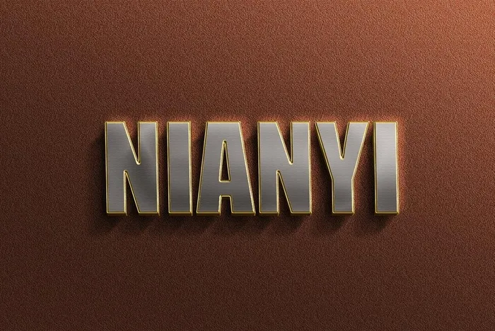 金银色文字3D立体特效字样机图片(2859x2000)psd模版下载