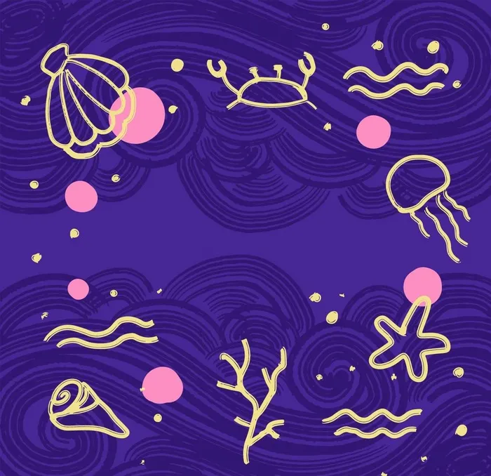 海洋背景图片ai矢量模版下载