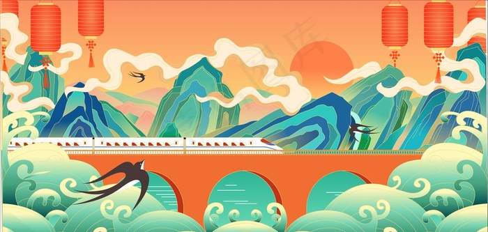 中国风插画图片