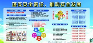 安全生产月宣传展板图片
