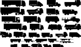 货车卡车剪影图片