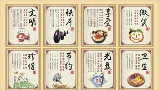 食堂文化展板图片