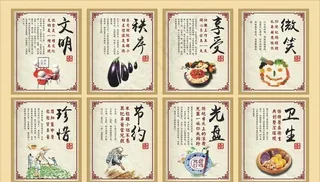 食堂文化展板图片