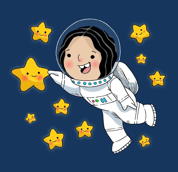 矢量卡通摘星星图片ai矢量模版下载