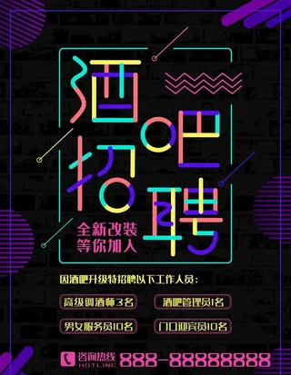 酒吧招聘图片
