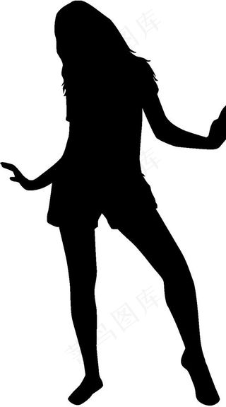 唱歌跳舞剪影图片