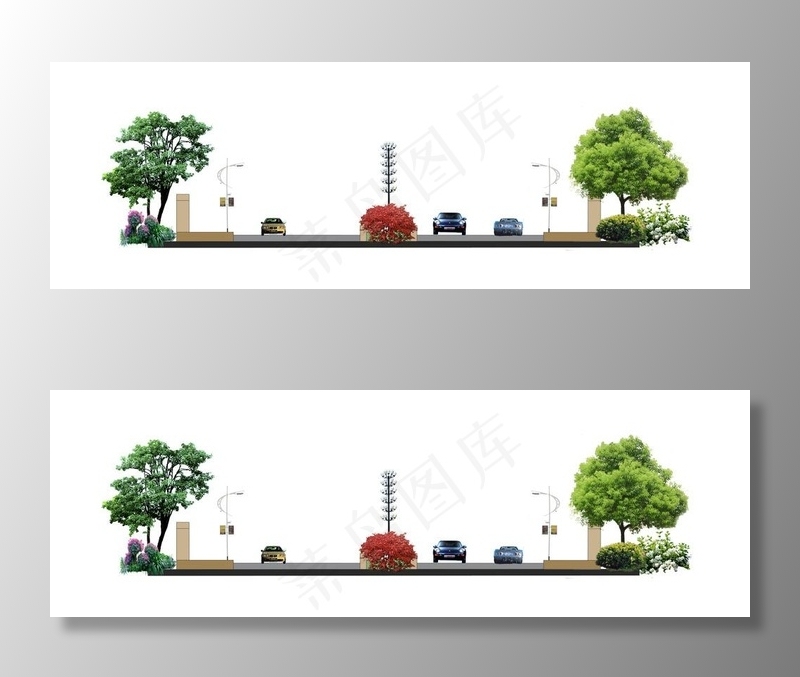 道路剖面图片psd模版下载