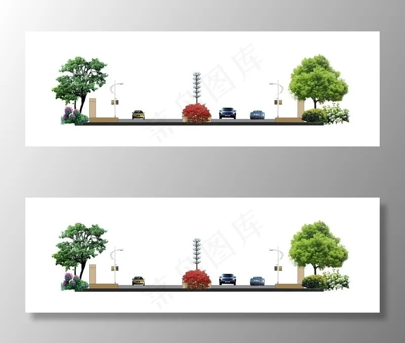 道路剖面图片psd模版下载