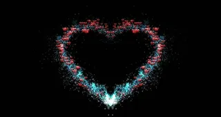 爱心粒子背景视频素材